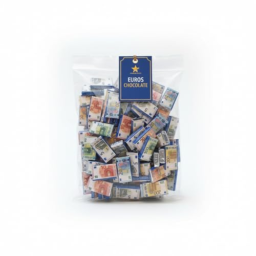 Heidel Naps - Minis Chocolat Euro (240 g) – Chocolat au lait fin emballé individuellement – Petits chocolats originaux au design amusant – Idéal comme...