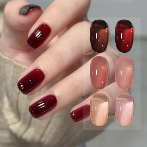 Born Pretty Esmalte de uñas UV Jelly Wild Rose Rojo – Esmalte de uñas de gel UV barniz manicura y arte de uñas DIY en casa