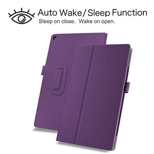 Epicgadget Portable Electronic Device Cover for Lenovo Tab M10 HD (2nd Gen) TB-X306F/TB-X306X, 10.1 Inch Display, 2020 Released, PU Leather Folding Stand Case with Auto Wake/Sleep Function (Purple)
