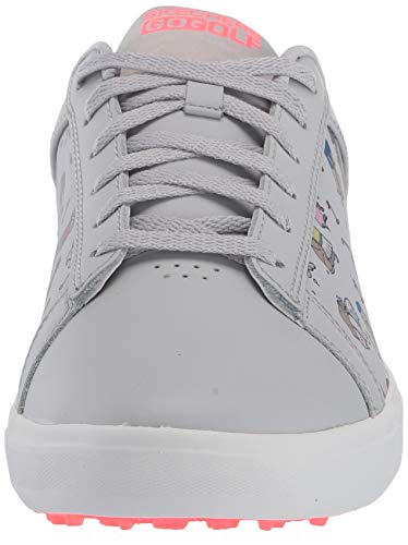 Skechers Womens Drive Dogs At Play Spikeless Golf Shoe, Gray/Pink, 6.5 Us #TOP1