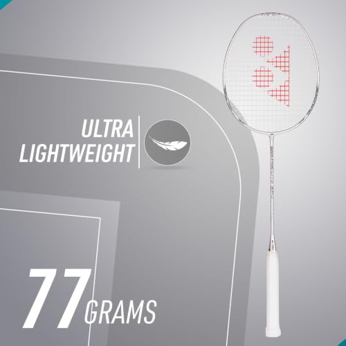 Image of Yonex Graphite Strung Badminton Racquet Voltric Lite 47i (G4, 77 Grams, 30 lbs Tension, Silver Gray)