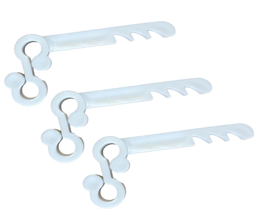 Gutter Brush Clips White [20 Pack] Keeps Gutter Brush/Gutter Mesh Guards in Place