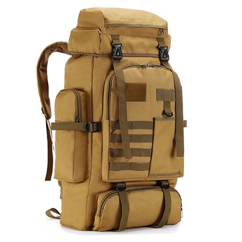 DXIA Zaino da Trekking, 80L Zaino da Viaggio, Impermeabile Sport All'Aperto Travel Zaino, Grande Zaino da Viaggio Leggero, Adatta per il Campeggio, l'Escursionismo e il Viaggio, Kaki