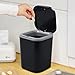 Bringer 2 L Desktop Garbage Can, 0.5 Gallon Plastic Tiny Waste Can with Lid, Black