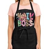 Niyorayna Cute Nail Boss Apron With Pockets for Women,Waterproof, Adjustable Apron for Nail Tech Technicians,Nails Tech Gift for Women-21