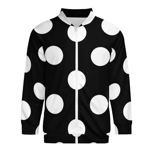 Big Polka Dot Pattern Lightweight Bomber Jacket Men Golf Fashion Coat Track Jackets Casual Windbreaker Shirt4