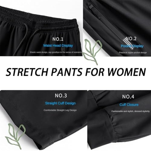 Stretch Pants for Women Ultra Stretch Breathable Casual Quick Drying Work Glide Pants for Women Over 503