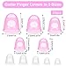 Piriuuo 20 Pcs Guitar Finger Covers, 5 Sizes Silicone Finger Tip Protectors Anti-Slip & Breathable Silicone Guitar Fingers Guards for Guitars Playing, Ukulele Bass, and Sewing (Pink, White)