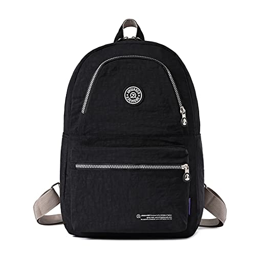 Mochila Nylon Feminina Escolar Universitária Trabalho Cor:Preta