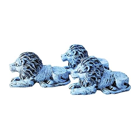 Goodman and Wife Set of 3 Poly Resin Lion Shaped Pot Feet or Planter Risers (Medium Size Lion Shape Each Measures 3.5 inches Long 2 inches Tall) Cover