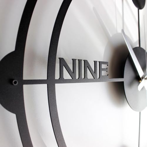 Image of Morden Metal Wall Clock for Living Room, Bedroom, Office, Kitchen, Stylish Wall Clock for Home and Hall, Designer Big Size Modern (DA-216, 60 CM)
