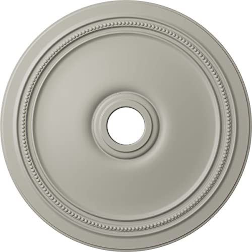 Image of Ekena Millwork CM24DIPCF Diane Ceiling Medallion, 24 inchOD x 3 5 /8 inchID x 1 1 /4 inchP (Fits Canopies up to 6 1 /4 inch), Hand-Painted Pot of Cream