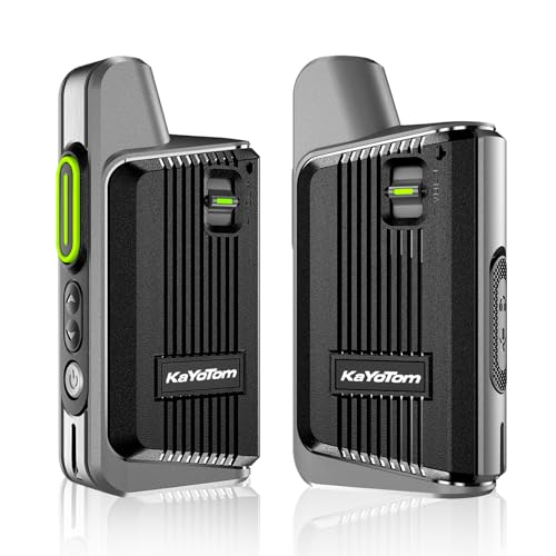 KaYoTom Walkie Talkies Long Range Rechargeable 2-Way Radios UHF Handheld Transceiver Walky Talky,Radio Handheld Waly Talky,Compact Suitable for Outdoor Sports,Team Activities(2 Pack (Black-Gray, 2)