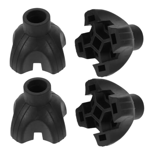 FOMIYES Walking Stick Replacement Parts 4pcs Quad Tip for Walking Cane Non Slip Cane Tips Base Cover Senior Stability Enhancer