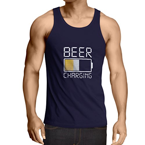 lepni.me Camisetas de Tirantes para Hombre Necesito más Cerveza, Regalos para los Amantes de la Cerveza (XXX-Large Azul Multicolor)