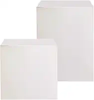 Kit 2 Cubos Tablado Para Lojas Vitrine Base Para fotos MDF Branco