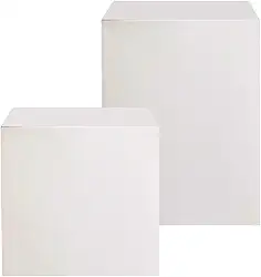 Kit 2 Cubos Tablado Para Lojas Vitrine Base Para fotos MDF Branco