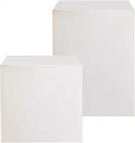 Kit 2 Cubos Tablado Para Lojas Vitrine Base Para fotos MDF Branco