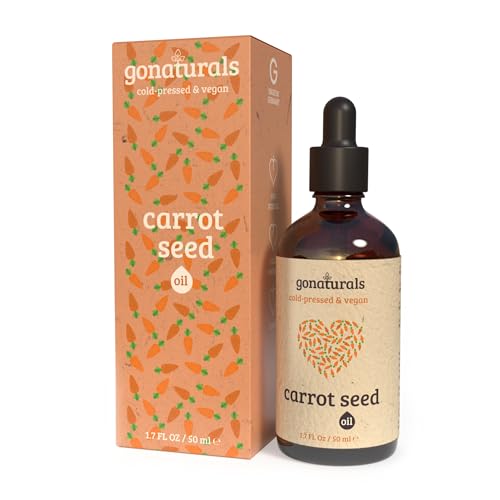 GoNaturals Aceite Bronceador de Zanahoria 100% Puro con Vitaminas C, A y E - 50ml - Acelerador Bronceado con Betacaroteno - Bronceador Corporal con Aceite de Zanahoria Prensado en Frío
