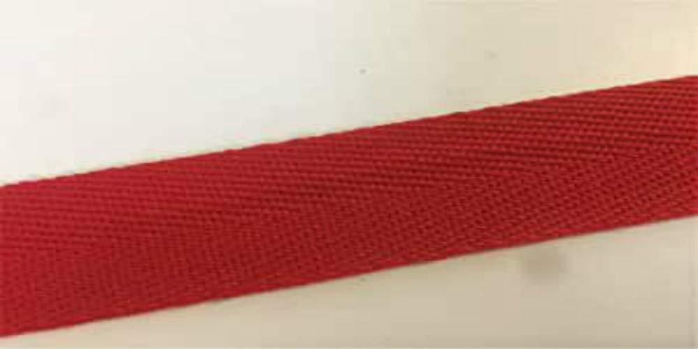 Red Cotton Blend Binding Apron Herringbone Twill Webbing Tape Sew Strap 38mm Wide- 20 metres