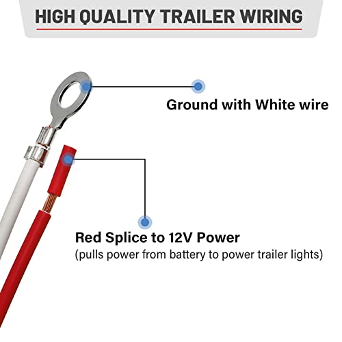 Mecmo 56407 4-Pin Trailer Wiring Harness For 2018-2023 Jeep Wrangler Jl/Jlu, 2020-2023 Jeep Gladiator Jt, 19-23 Jeep Wrangler Unlimited, Towing Hitch Wiring For Jl Trailer Light Connect #TOP6