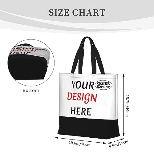 Custom Tote Bags Add Your Design For Business Travel Personalized Shoulder Beach Bag For Women Teachers4