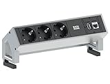 mit Kinderschutz Bachmann 902.501 Desk2, Schwarz, Edelstahl