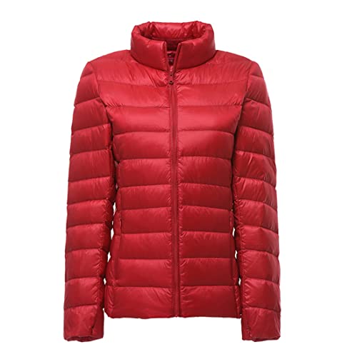 Doudoune pour Femme ( 20 Couleurs Disponibles ),TT Global Femmes Hiver Chaud Veste en Duvet à Col Montant Automne Femme Court Ultra Légère Manches Longues Doudoune Blouson Chaud Manteau Cover
