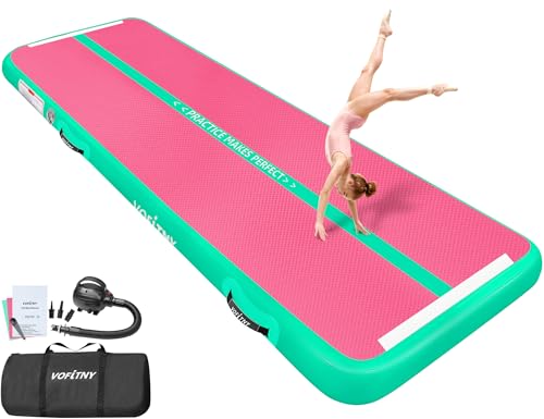 VOFiTNY All Purpose Gymnastics Air Mat 10’x3.3’x4’’ Sturdy Tumble Track for Home/Gym...