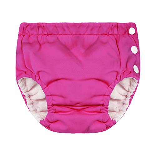 Durio Reusable Swim Diapers Washable Baby Swim Diaper Unisex Infant Toddler Swimming Diapers A Rose 12-18 Months