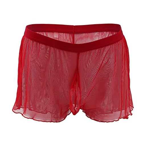 Homme Slip de Sport Homme Personnalité Mode Décontracté Sexy Mini Tanga Sous-vêtements T Pantalons Dentelle Grenadine Lingerie Sexy Dentelle, rouge, taille unique