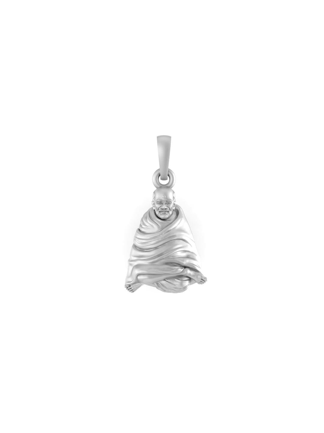 AKSHAT SAPPHIRE Sterling Silver (92.5% purity) Neem Karoli Baba Pendant for Men & Women Pure Silver Spiritual Baba Neem Kaaroli Locket for Good Health & Wealth-picture-21