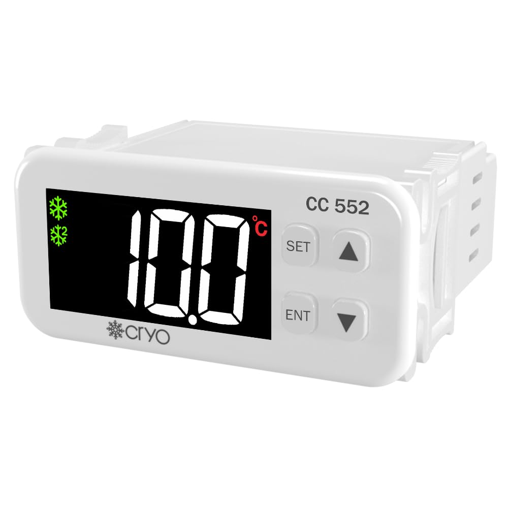 Multispan CC-552 Cryo Cooling Refrigeration Controller - Dual Compressor Output relay with NTC Sensor 2 Meter Cable (White Display) (B0CWR4YY5W) Amazon Price History, Amazon Price Tracker