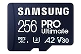 SAMSUNG PRO Ultimate microSD Memory Card + Adapter, 256GB microSDXC, Up to 200 MB/s, 4K UHD, UHS-I, Class 10, U3,V30, A2 for Action Cam, Drone, Gaming, Phones, Tablets, MB-MY256SA/CA[Canada Version]