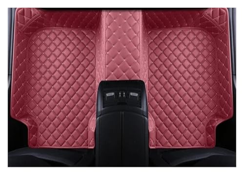 Tapis sol intérieur voiture en cuir bordeaux luxe pour Volkswagen Polo