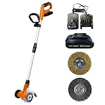 Ark Mat Lazy-Weeder Cordless Weed Remover Brush Tool - Moss Patio Block Paving Cleaner - Lightweight 2kg - Battery and Charger Included (Lazy-Weeder Tool)