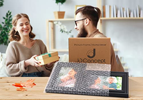 Jd Concept Vertical Horizontal Combo, Double 4X6 Black Wood Folding Picture Frame, Opening 3.5X5.5, Desk-Top Or Wall Mounted, Portrait And Landscape View #TOP5