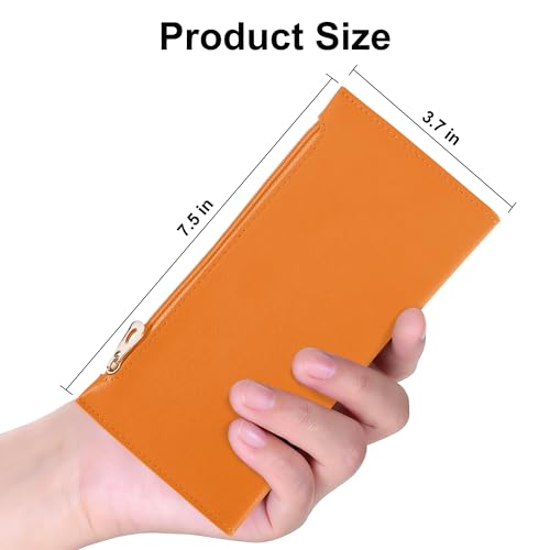 Image of Tipmile Slim Wallet for Women, RFID Blocking Credit Card Holder | Thin Compact Bifold Wallet with Zipper, Ladies Gift