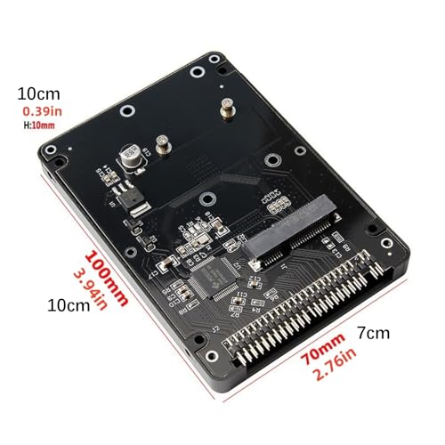 Caja Adaptadora mSATA a 2.5 Pulgadas IDE de Aleación de Aluminio miniatura 4