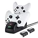 Controller Ladestation nur für Xbox One X S (Nicht für Xbox Series X S), 2 * 1200mAh Wiederaufladbaren Controller Akku Pack mit Ladegeräte Play and Charge Kit Zubehör Kompatibel mit Xbox One X S