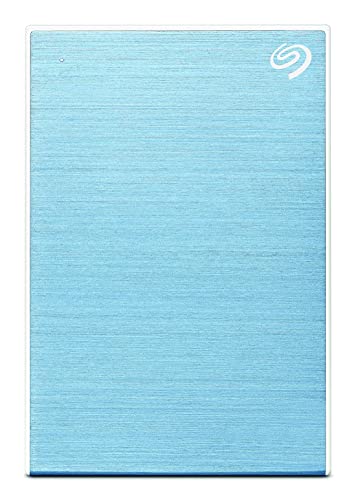 Seagate Backup Plus 5TB External Hard Drive Portable HDD – Light Blue USB 3.0 for PC Laptop and Mac, 1 year MylioCreate, 2 Months Adobe CC Photography, 2-Year Rescue Service (STHP5000402)