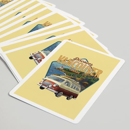 Lantern Press Vancouver Canada LP Camper Van Baraja Poker miniatura 5