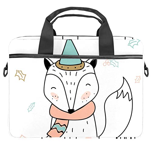 Pochette ordinateur portable 13 pouces lavande avec motif renard original