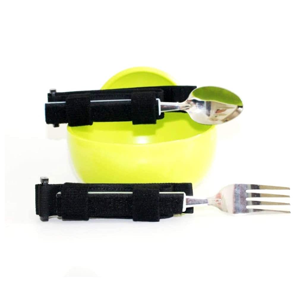 Kit di Utensili adattivi in 3 Pezzi - Kit Cucchiaio, forchetta e Ciotola - Posate Easy Grip per Parkinson, Anziani, Artrite, Ictus e Impugnatura Debole