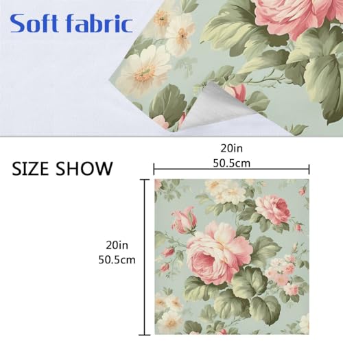 Servilletas de Tela Peony Flower Verde 6 unidades 20 x 20 in miniatura 2