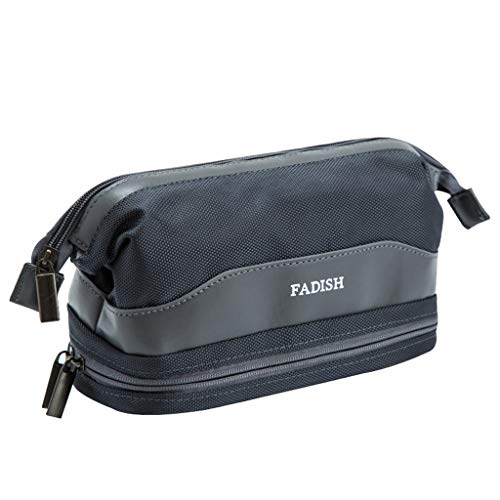 Preisvergleich Produktbild JUSTSELL Kulturbeutel Mann, Canvas Waschbeutel Kulturtasche Männer Aufbewahrungstasche Für Reisen, Fitnessstudio Putzen & Rasiere Für Die Reise Mit Dem Flugzeug