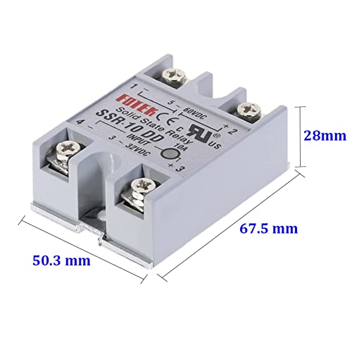 Relé de estado sólido SSR-25DA de 25A para control de temperatura 4