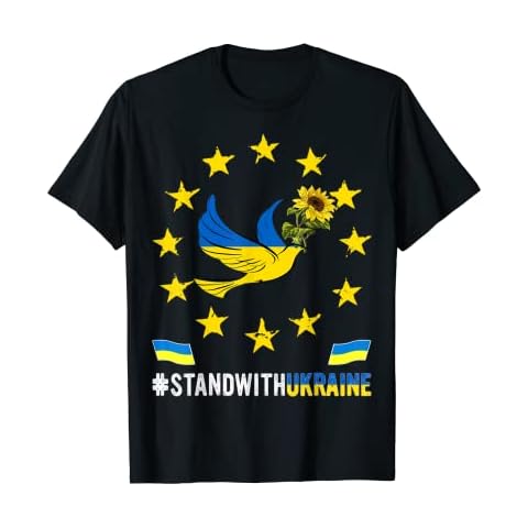 We Stand With Ukraine All Wars Matter EU-Ukraine Peace Dove T-Shirt Cover