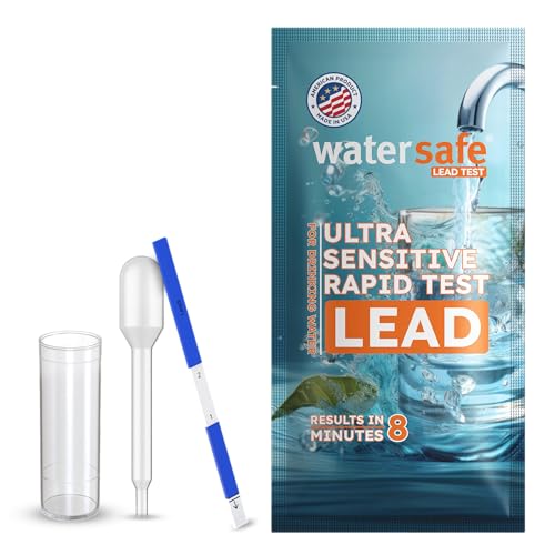 USA-Made – Watersafe® Lead in Drinking Water Test Kit – EPA-Compliant & Lab-Verified 8-Minute Detection Below 5 PPB – Easy & Accurate DIY Home Testing for Tap & Well Water - 1 Pack