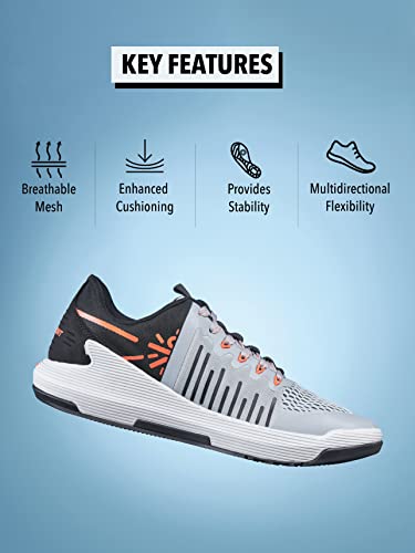 Image of CULT Men's Impact Training Shoes, Enhanced Grip, Multi-Directional Flexibility, High Energy Return, Engineered Mesh Upper, Lace-Up, Pull Tabs, Reinforced Heel & Toe Cap